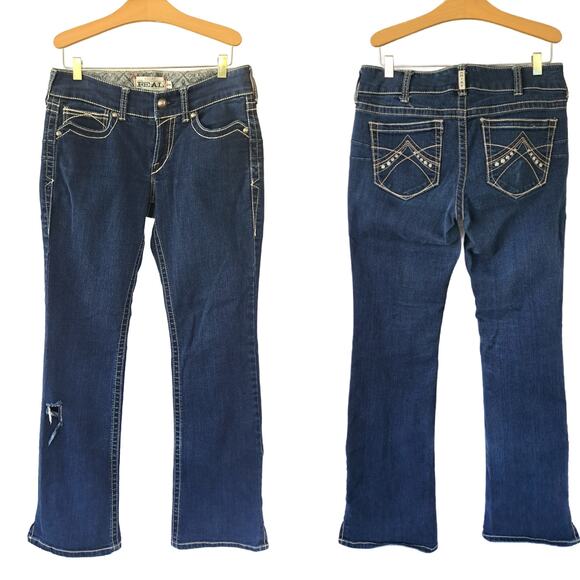 ARIAT Women's Real Denim Bootcut Jeans Size 28 R Dark Wash Riding - Picture 1 of 10